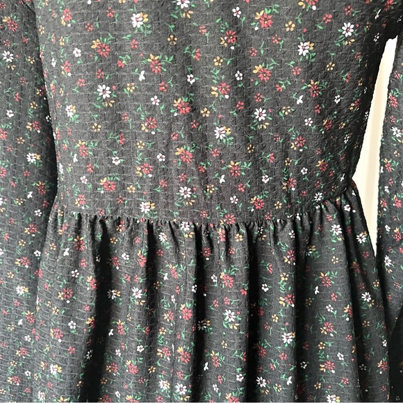 ASOS Design Floral Long Sleeve Side Tie Surplice Mini Dress—SZ. 6 - Picture 7 of 15